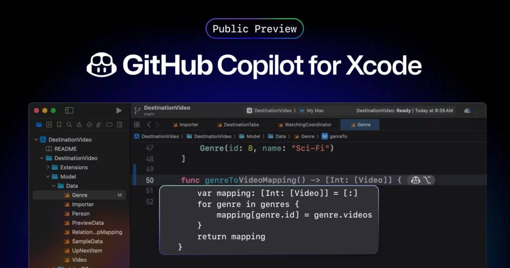 GitHub Copilot 正式登陆 Xcode，开发者获 AI 编程助力